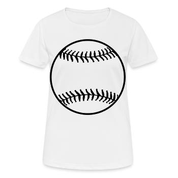 Baseball - Frauen T-Shirt atmungsaktiv - Weiß - Vorne - AI Model Female 172 dark (172cm)