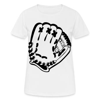 Baseball - Frauen T-Shirt atmungsaktiv - Weiß - Vorne - AI Model Female 172 dark (172cm)