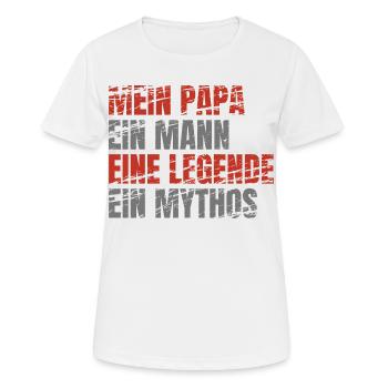 Papa Legende Mythos Grunge - Frauen T-Shirt atmungsaktiv - Weiß - Vorne - AI Model Female 172 dark (172cm)
