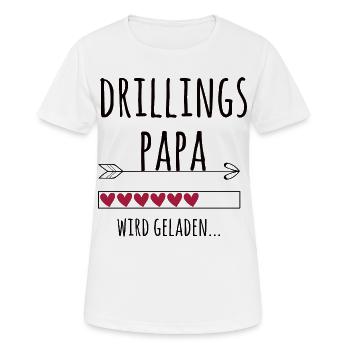 werdender Drillingspapa Schwangerschaft Drillinge - Frauen T-Shirt atmungsaktiv - Weiß - Vorne - AI Model Female 172 dark (172cm)