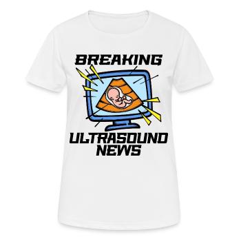 Babybauch Schwangerschaft Schwanger Statemnet Baby - Frauen T-Shirt atmungsaktiv - Weiß - Vorne - AI Model Female 172 dark (172cm)