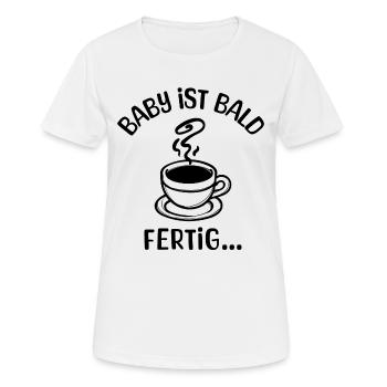 Schwangerschaft Babybauch Schwanger Statement - Frauen T-Shirt atmungsaktiv - Weiß - Vorne - AI Model Female 172 dark (172cm)