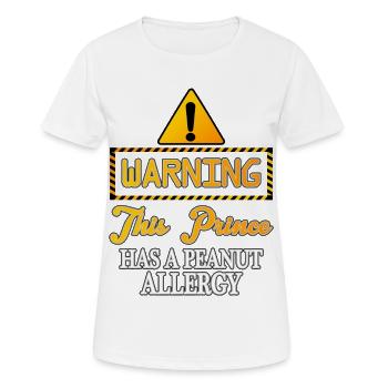 Dieser Prinz hat eine Erdnussallergie - Frauen T-Shirt atmungsaktiv - Weiß - Vorne - AI Model Female 172 dark (172cm)
