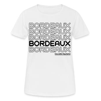 Bordeaux France - T-shirt respirant Femme - blanc - Devant - AI Model Female 172 dark (172cm)