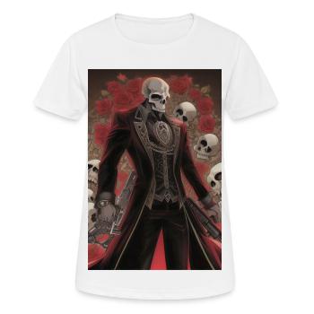 Skull Man - Women's Breathable T-Shirt - white - Front - AI Model Female 172 dark (172cm)
