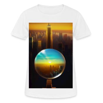 Stadt Kugel - Frauen T-Shirt atmungsaktiv - Weiß - Vorne - AI Model Female 172 dark (172cm)