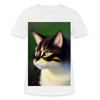 Katzen Bild - Frauen T-Shirt atmungsaktiv - Weiß - Vorne - AI Model Female 172 dark (172cm)