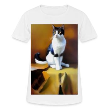 Katzen Bild - Frauen T-Shirt atmungsaktiv - Weiß - Vorne - AI Model Female 172 dark (172cm)
