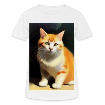 Katzen Bild - Frauen T-Shirt atmungsaktiv - Weiß - Vorne - AI Model Female 172 dark (172cm)