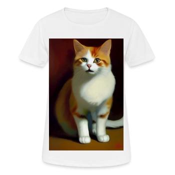 Katzen Bild - Frauen T-Shirt atmungsaktiv - Weiß - Vorne - AI Model Female 172 dark (172cm)