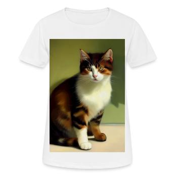 Katzen Bild - Frauen T-Shirt atmungsaktiv - Weiß - Vorne - AI Model Female 172 dark (172cm)