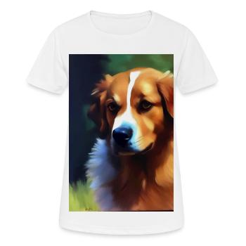 Hunde Bild - Frauen T-Shirt atmungsaktiv - Weiß - Vorne - AI Model Female 172 dark (172cm)