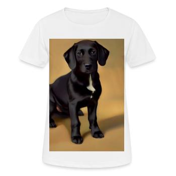 Hunde Bild - Frauen T-Shirt atmungsaktiv - Weiß - Vorne - AI Model Female 172 dark (172cm)