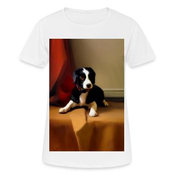 Hunde Bild - Frauen T-Shirt atmungsaktiv - Weiß - Vorne - AI Model Female 172 dark (172cm)