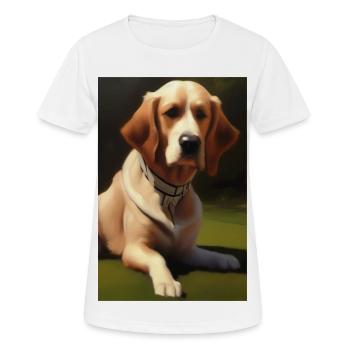 Hunde Bild - Frauen T-Shirt atmungsaktiv - Weiß - Vorne - AI Model Female 172 dark (172cm)
