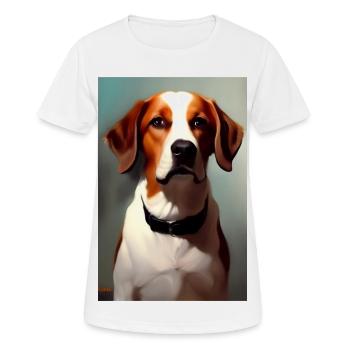 Hunde Bild - Frauen T-Shirt atmungsaktiv - Weiß - Vorne - AI Model Female 172 dark (172cm)
