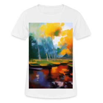 Peinture d’art - T-shirt respirant Femme - blanc - Devant - AI Model Female 172 dark (172cm)