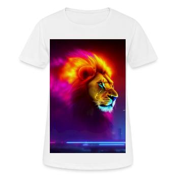 Tête de Lion - T-shirt respirant Femme - blanc - Devant - AI Model Female 172 dark (172cm)
