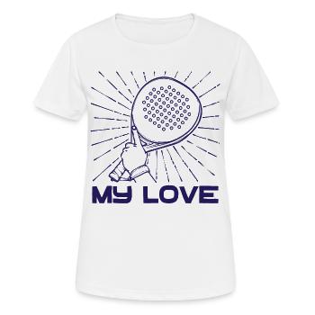 Padel Racket Spieler Statement Sportart Padelspiel - Frauen T-Shirt atmungsaktiv - Weiß - Vorne - AI Model Female 172 dark (172cm)