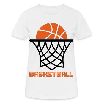 Basketball Basketballer - Frauen T-Shirt atmungsaktiv - Weiß - Vorne - AI Model Female 172 dark (172cm)