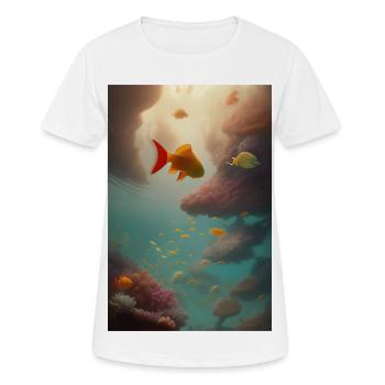 Fische, Aquarium - Frauen T-Shirt atmungsaktiv - Weiß - Vorne - AI Model Female 172 dark (172cm)