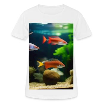 Fische, Aquarium - Frauen T-Shirt atmungsaktiv - Weiß - Vorne - AI Model Female 172 dark (172cm)
