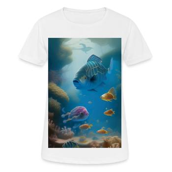Fische, Aquarium - Frauen T-Shirt atmungsaktiv - Weiß - Vorne - AI Model Female 172 dark (172cm)