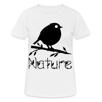 Nature wakes up (black) - Women's Breathable T-Shirt - white - Front - AI Model Female 172 dark (172cm)