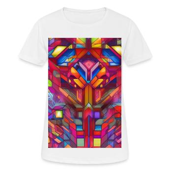 Formen und Muster - Frauen T-Shirt atmungsaktiv - Weiß - Vorne - AI Model Female 172 dark (172cm)