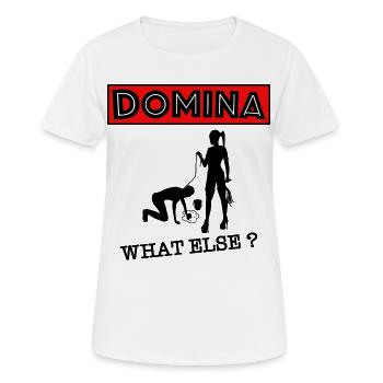 Dominatrice maîtresse quoi d’autre? - T-shirt respirant Femme - blanc - Devant - AI Model Female 172 dark (172cm)