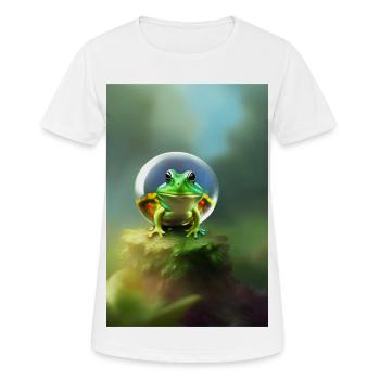 Frosch Kugel - Frauen T-Shirt atmungsaktiv - Weiß - Vorne - AI Model Female 172 dark (172cm)