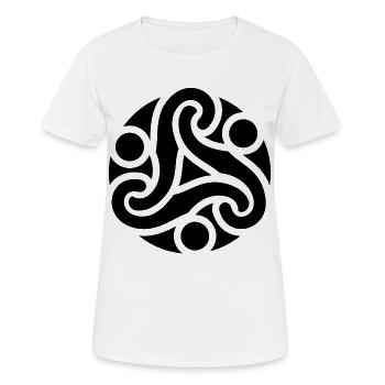 Symbole celtique de protection (noir) - T-shirt respirant Femme - blanc - Devant - AI Model Female 172 dark (172cm)