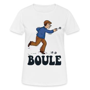 Boules boules boules pour boule pétanque boule - T-shirt respirant Femme - blanc - Devant - AI Model Female 172 dark (172cm)