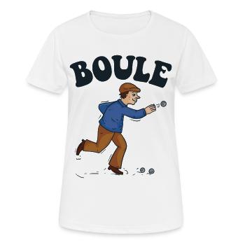 Boules boules boules pour boule pétanque boule - T-shirt respirant Femme - blanc - Devant - AI Model Female 172 dark (172cm)