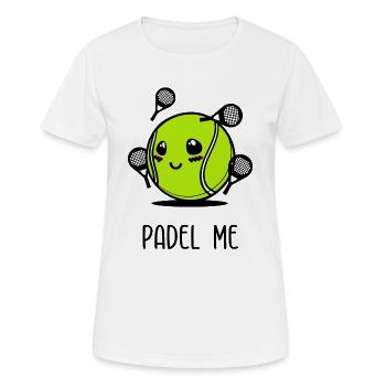 Padel Ball Racket Sportart Statement Spieler - Frauen T-Shirt atmungsaktiv - Weiß - Vorne - AI Model Female 172 dark (172cm)