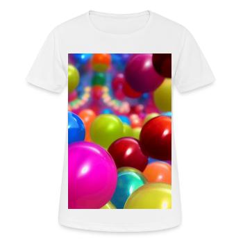 Colorful balls - Women's Breathable T-Shirt - white - Front - AI Model Female 172 dark (172cm)