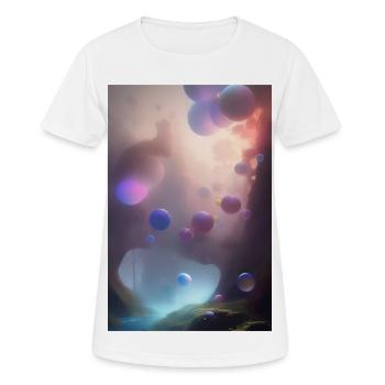 Bulles colorées - T-shirt respirant Femme - blanc - Devant - AI Model Female 172 dark (172cm)