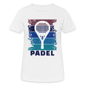 Padel Padelspiel Racket Rückschlag Sportart Spruch - Frauen T-Shirt atmungsaktiv - Weiß - Vorne - AI Model Female 172 dark (172cm)