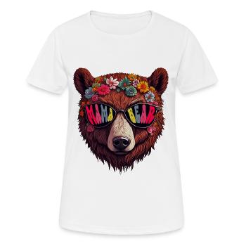 Mamabär Sonnenbrille Groovie Muttertag Blumen - Frauen T-Shirt atmungsaktiv - Weiß - Vorne - AI Model Female 172 dark (172cm)