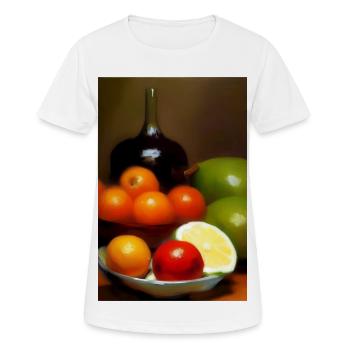 Früchte - Frauen T-Shirt atmungsaktiv - Weiß - Vorne - AI Model Female 172 dark (172cm)