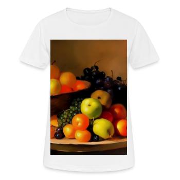Früchte - Frauen T-Shirt atmungsaktiv - Weiß - Vorne - AI Model Female 172 dark (172cm)