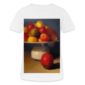 Früchte - Frauen T-Shirt atmungsaktiv - Weiß - Vorne - AI Model Female 172 dark (172cm)