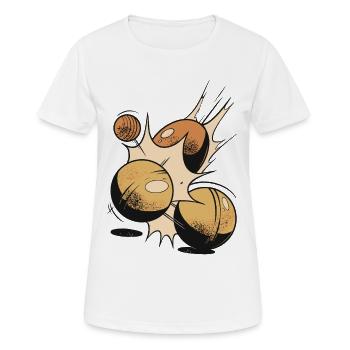 Boules boules boules pour boule pétanque boule - T-shirt respirant Femme - blanc - Devant - AI Model Female 172 dark (172cm)