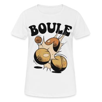 Boules boules boules pour boule pétanque boule - T-shirt respirant Femme - blanc - Devant - AI Model Female 172 dark (172cm)