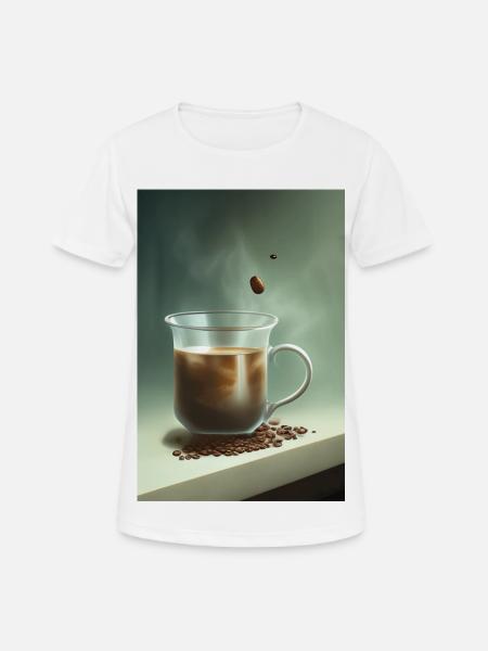 Kaffee, Kaffeebohnen - Frauen T-Shirt atmungsaktiv - Weiß