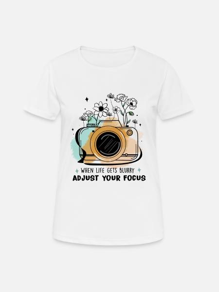 Sunlit Botanical Camera - Women's Breathable T-Shirt - white