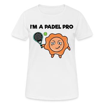 Schmetterball Spieler Statement Padel Ball Racket - Frauen T-Shirt atmungsaktiv - Weiß - Vorne - AI Model Female 172 dark (172cm)