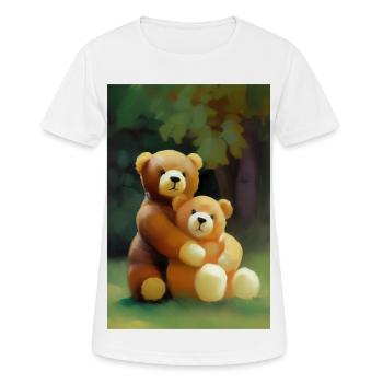 Teddybär - Frauen T-Shirt atmungsaktiv - Weiß - Vorne - AI Model Female 172 dark (172cm)