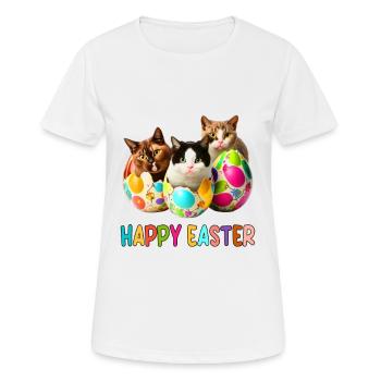 Parade der Kätzchen und Ostereier - Frauen T-Shirt atmungsaktiv - Weiß - Vorne - AI Model Female 172 dark (172cm)