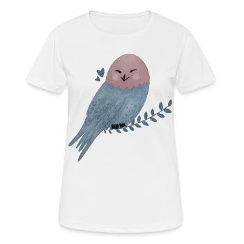 Snowy Owl Illustration - Women's Breathable T-Shirt - white - Front - AI Model Female 172 dark (172cm)